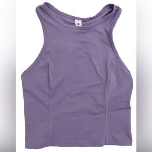 Lululemon Nulux Racerback Cropped Run Tank in a purple/lavender color, size 10